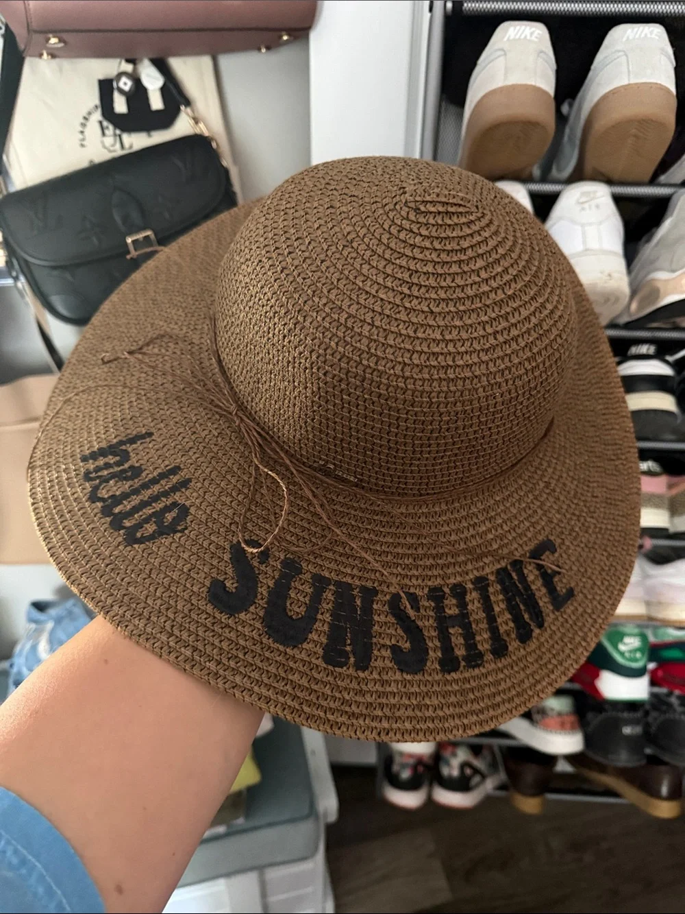 Sun Hat - Brown 'Sunshine' Straw Beach Hat